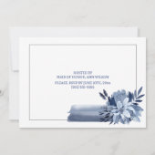 Mooi blauw boeket vrijgezellenfeest kaart (Achterkant)