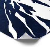 Mooi blauw Commit of Motivatie stoppen Poster (Hoek)