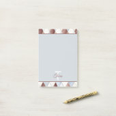 Mooi Blauw Crème Taupe Bruine Diamanten Post-it® Notes (Op bureau)