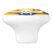 💛 🤍 mooi blauw en geel Azulejos Keramische Knop (Zijkant)