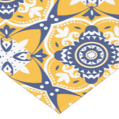 💛 🤍 mooi blauw en geel Azulejos Korte Tafelloper (Hoek)