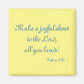 Mooi blauw en geel hoogtepunt magneet (Voorkant)