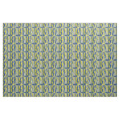Mooi blauw en geel midden Abstract Stof (Yard (91,4 cm))