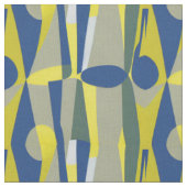 Mooi blauw en geel midden Abstract Stof (Close Up)