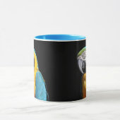 Mooi blauw en Gold Macaw Mok (Midden)