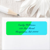 Mooi blauw en groen etiket (Insitu)