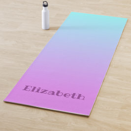 Mooi blauw en Lavender Ombre Yogamat