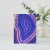 Mooi blauw en Paars Briefkaart (Staand voorkant)