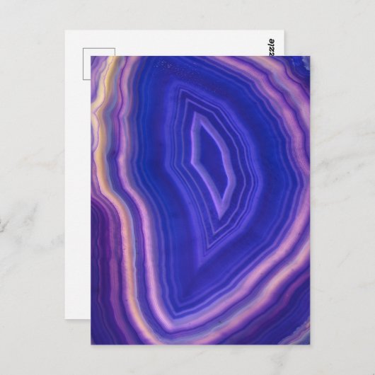 Mooi blauw en Paars Briefkaart (Voorkant / Achterkant)