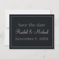 Mooi blauw en roze Save the Date