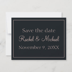 Mooi blauw en roze Save the Date