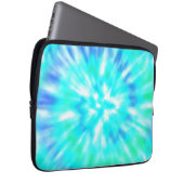Mooi blauw en wit Tie Dye Laptop Hoesje Sleeve (Voorkant Rechts)