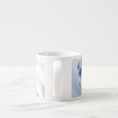 Mooi blauw en wit Zee Shell Fine Fractal Art Espresso Kop (Achterkant)