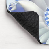 Mooi blauw en wit Zee Shell Fine Fractal Art Muismat (Hoek)