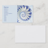 Mooi blauw en wit Zee Shell Fine Fractal Art Visitekaartje (Voorkant / Achterkant)