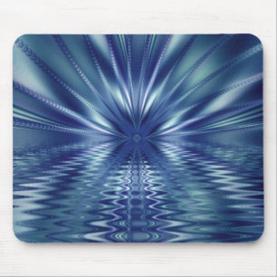 Mooi Blauw Fijn Fractal Art. Muismat