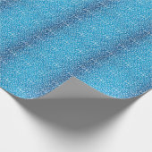 Mooi blauw geometrisch patroon cadeaupapier (Hoek)