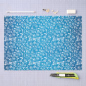 Mooi blauw geometrisch patroon tissuepapier (Craft)