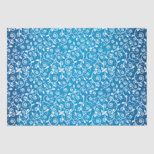 Mooi blauw geometrisch patroon tissuepapier (Voorkant)