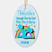 MOOI BLAUW GEPERSONALISEERD CHEERLEADER ORNAMENT (Links)