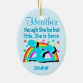 MOOI BLAUW GEPERSONALISEERD CHEERLEADER ORNAMENT (Achterkant)