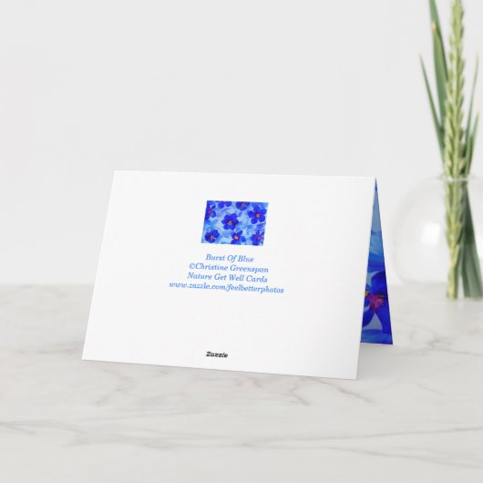 Mooi blauw! Goed gedaan Kaart (Achterkant)