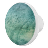 Mooi blauw Groen Aqua Waterverf Stropdas-Dye Keramische Knop (Rechts)