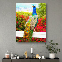 Mooi Blauw Groen Peacock Foto Modern Stijlvol