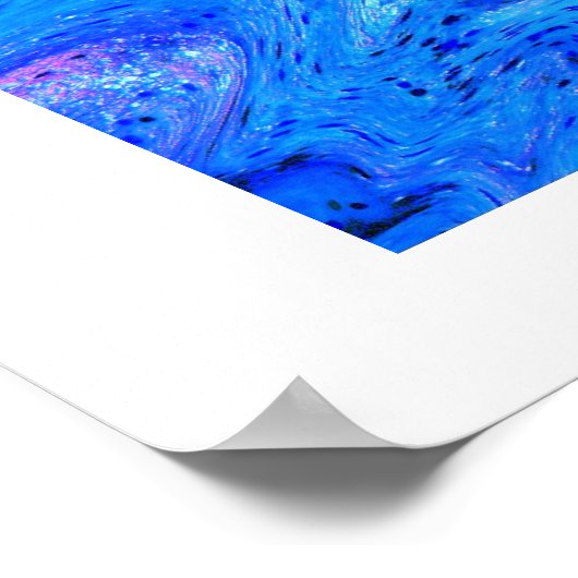 Mooi blauw hart poster (Hoek)