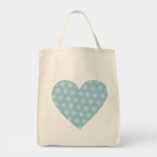 Mooi blauw hart tote bag (Voorkant)