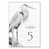 Mooi blauw heron waterbaden bruiloft kaart (Voorkant)