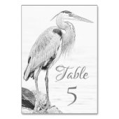 Mooi blauw heron waterbaden bruiloft kaart (Voorkant)