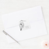 Mooi blauw heron waterbaden bruiloft vierkante sticker (Envelop)