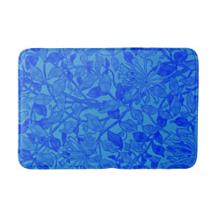 Mooi blauw Honeysuckle-patroon Badmat