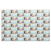 MOOI BLAUW IK HOU VAN DANSSTOF STOF (Fat Quarter)