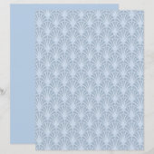 Mooi blauw  Japans ventilatorpatroon (Voorkant / Achterkant)