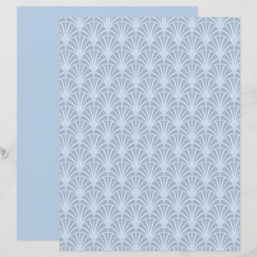 Mooi blauw Japans ventilatorpatroon (Voorkant / Achterkant)