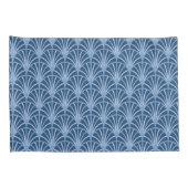 Mooi blauw  Japans ventilatorpatroon Kussensloop (Achterkant-Rechts)