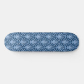 Mooi blauw  Japans ventilatorpatroon Persoonlijk Skateboard (Horizontaal)