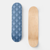 Mooi blauw  Japans ventilatorpatroon Persoonlijk Skateboard (Voorkant)