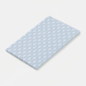 Mooi blauw  Japans ventilatorpatroon Post-it® Notes (Schuin)