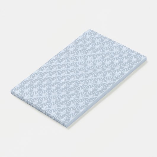 Mooi blauw  Japans ventilatorpatroon Post-it® Notes (Schuin)