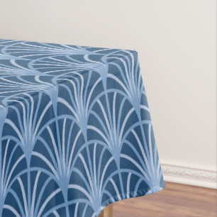 Mooi blauw  Japans ventilatorpatroon Tafelkleed