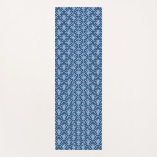 Mooi blauw  Japans ventilatorpatroon Yogamat (Voorkant)