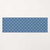 Mooi blauw  Japans ventilatorpatroon Yogamat (Voorkant (horizontaal))