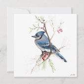 Mooi blauw jay schilderen kaart (Voorkant)