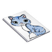 Mooi blauw kat notitieboek (Rechterzijde)