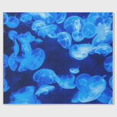 Mooi blauw kwal cadeaupapier (Vlak)