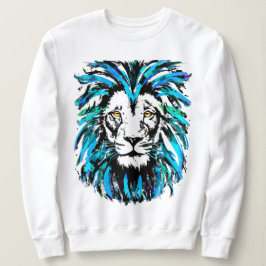 Mooi blauw leeuwerveld - White Lion Sweatshirt