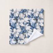 Mooi blauw Magnolia Bad Handdoek (Wasdoekje)